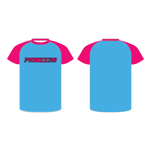 PYBA SS Womens Dri Fit Crew Neck - Columbia/Pink