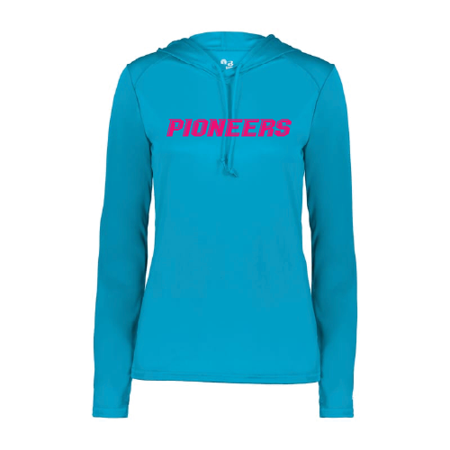 PYBA Womens LS Lightweight Hoodie - Columbia